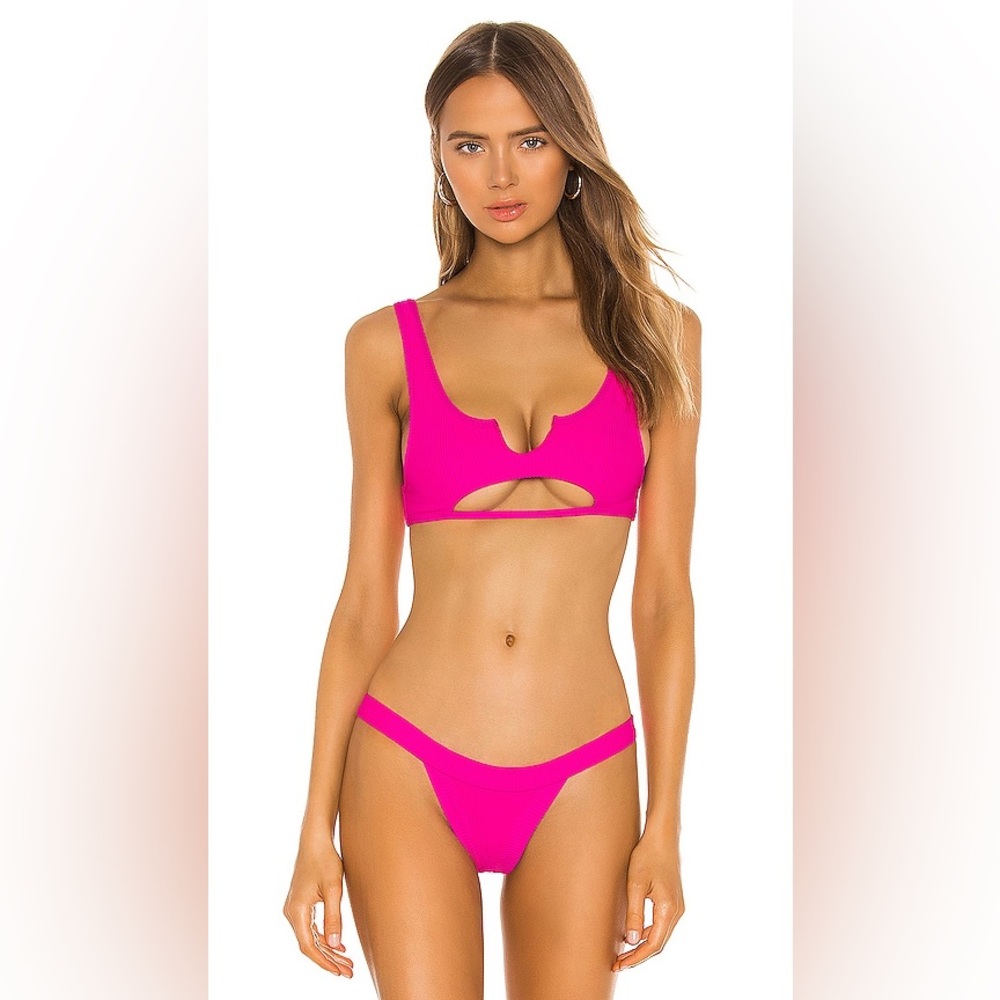 Frankie’s bikinis cole ribbed bathing suit set